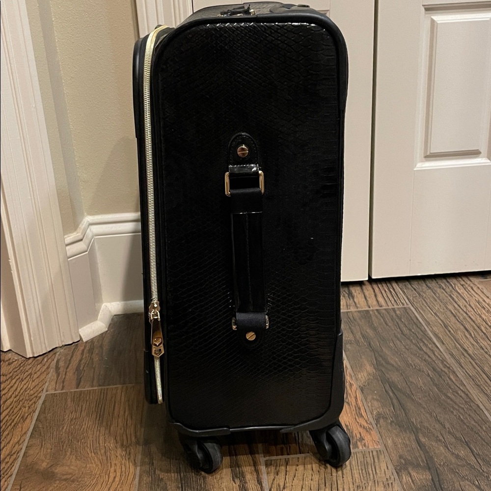 Victoria's Secret Shiny Black Textured Carry-On - Picture 4 of 9